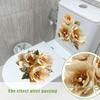 Adesivo Decorativo Floreale Oro Perla di Lusso per WC, Adesivi Murali Impermeabili Autoadesivi per Decorazione Bagno