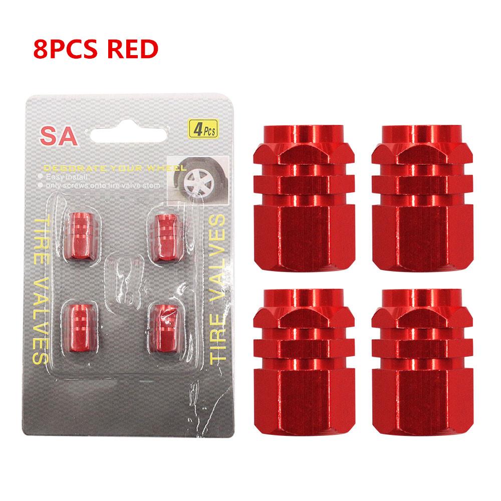 4/8PCS Car Tire Stem Valve Caps Aluminum Alloy Car Wheel Tire Valve Rim Stem Covers Airdust Waterproof For Automobiles Motorcycl