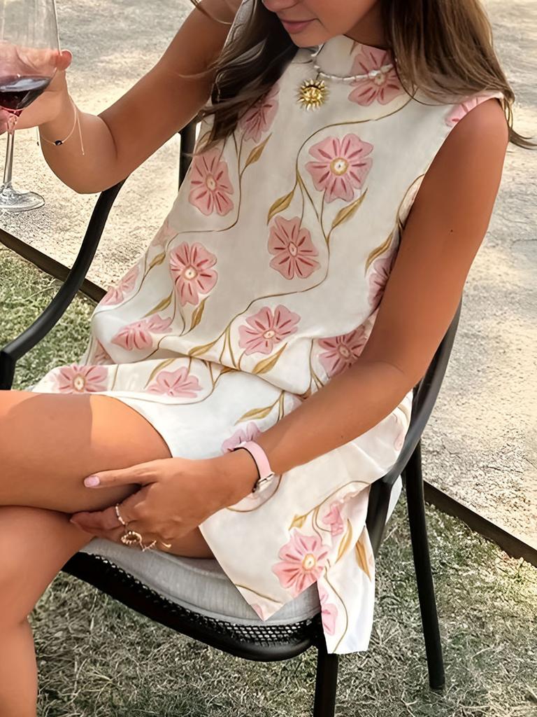 European Style Women Clothing Summer Casual Round Neck Sleeveless Tank Maxi Dress
