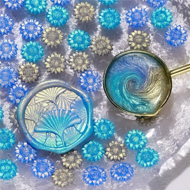 100Pcs Gilter Sealing Wax Beads for Wax Seal Stamp, Flower Wax Seal Beads for Gift Wrapping, Invitation Envelope Decor