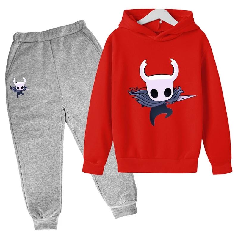 Children Fashion New Popular Hot Game Hollow Knight Kids Hoodies Personality Anime Hoodie Harajuku Sweatshirts Boy Sets