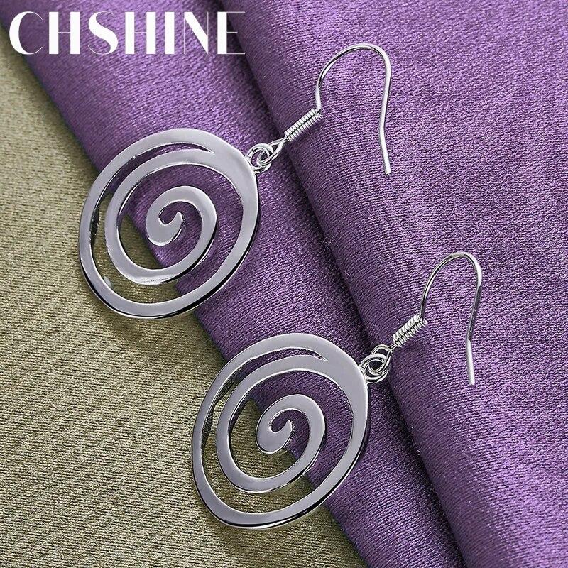 CHSHINE 925 Sterling Silver Vortex Earrings For Women Charm Jewelry Wedding Party Fashion Eardrop