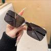 Vintage Classic Rimless One Piece Sunglasses Women for Men Fashion Luxury Brand Design Travel Driving Trend Sun Glasses