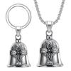 Retro Motorcycle Bell Charm Punk Style Angel Bell Pendant Biker Trend Lucky Bells RedCross Angel Wings Love Guardians Mens Gift