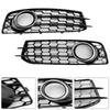 Honeycomb Front Bumper Fog Light Grille Cover Fit A3 8P S-Line 2009-2012