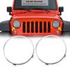 Round Headlight Mounting Bracket Ring Trim Chrome For Jeep Wrangler JK JKU 07-17