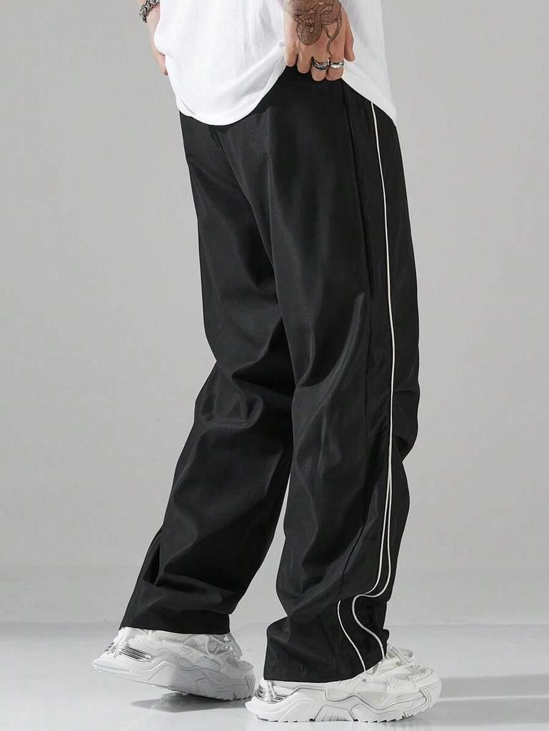 High Street 2025 Men's Parachute Striped Quick-Dry Casual Workwear Pants