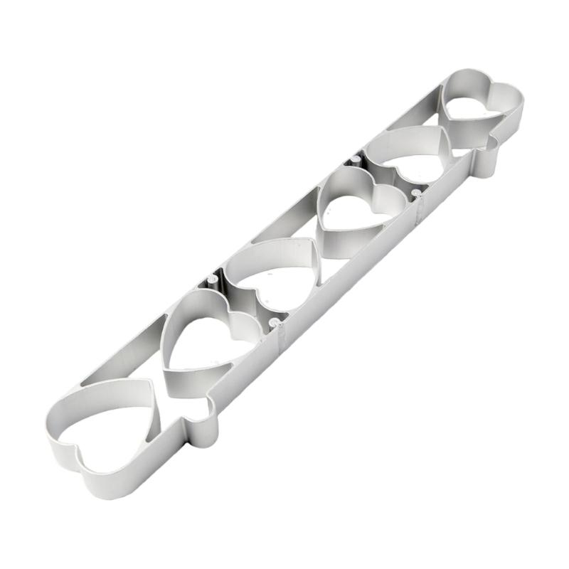 

Nonstick Aluminum Alloy Baking Pan With 6 Heart Cavities For Efficient Cookie Cake And Mousses Preparation 17mm