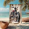 Asciugamano da Spiaggia Ultra-Morbido Personalizzabile con Tema Moto da Fuoristrada, Ideale per Piscina - Campeggio, Immersioni - Essenziale da Viaggio Perfetto, Asciugamano da Spiaggia Vivace.