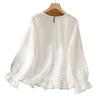 Lace Trim Top - Artistic Japanese Style for Women (Spring/Autumn)