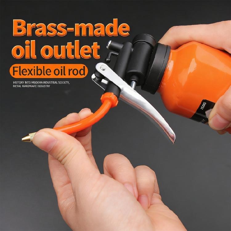 High Pressure Lubricating Oil Storage Can with Long Flexible Spout for Industrial and Home Use Metal Hand Pump Oiler Can