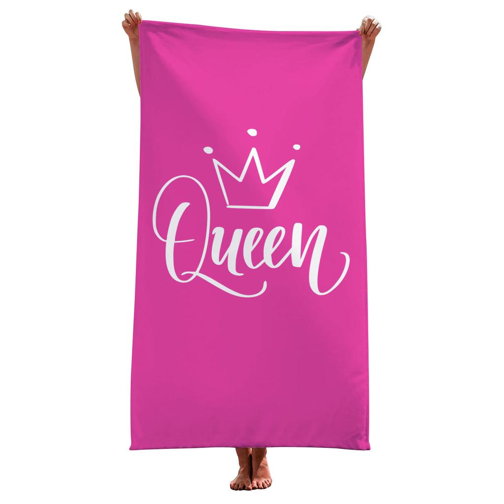 King and Queen's Velvet Bath Towel Beach Towel Cushion Large Bath Towel Beach Towel Printed Microfiber Towel Minimum Order