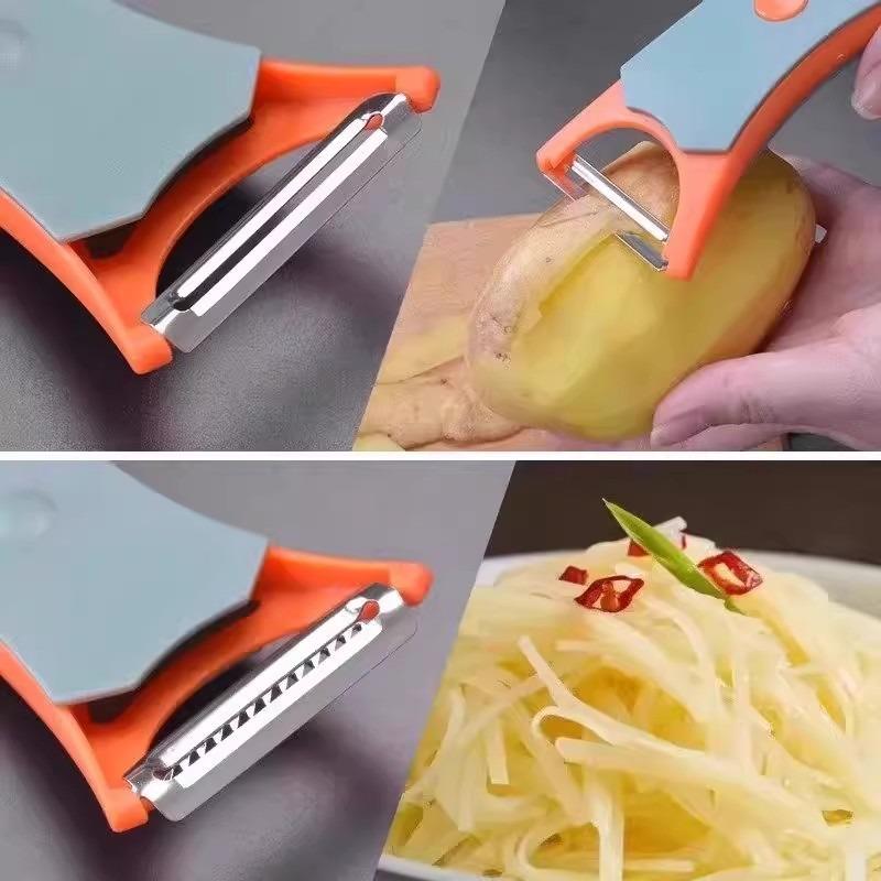 New Model Peeling Knife, Slicing Knife, Potato Skin Removal Tool, Fruit Multi-functional Dual-purpose Peeling Knife
