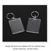 Keychain Pendant Rectangular Clear Photo Album Keyring Handbag Wallet Hanging Key Chain Organizer Transparent Handmade