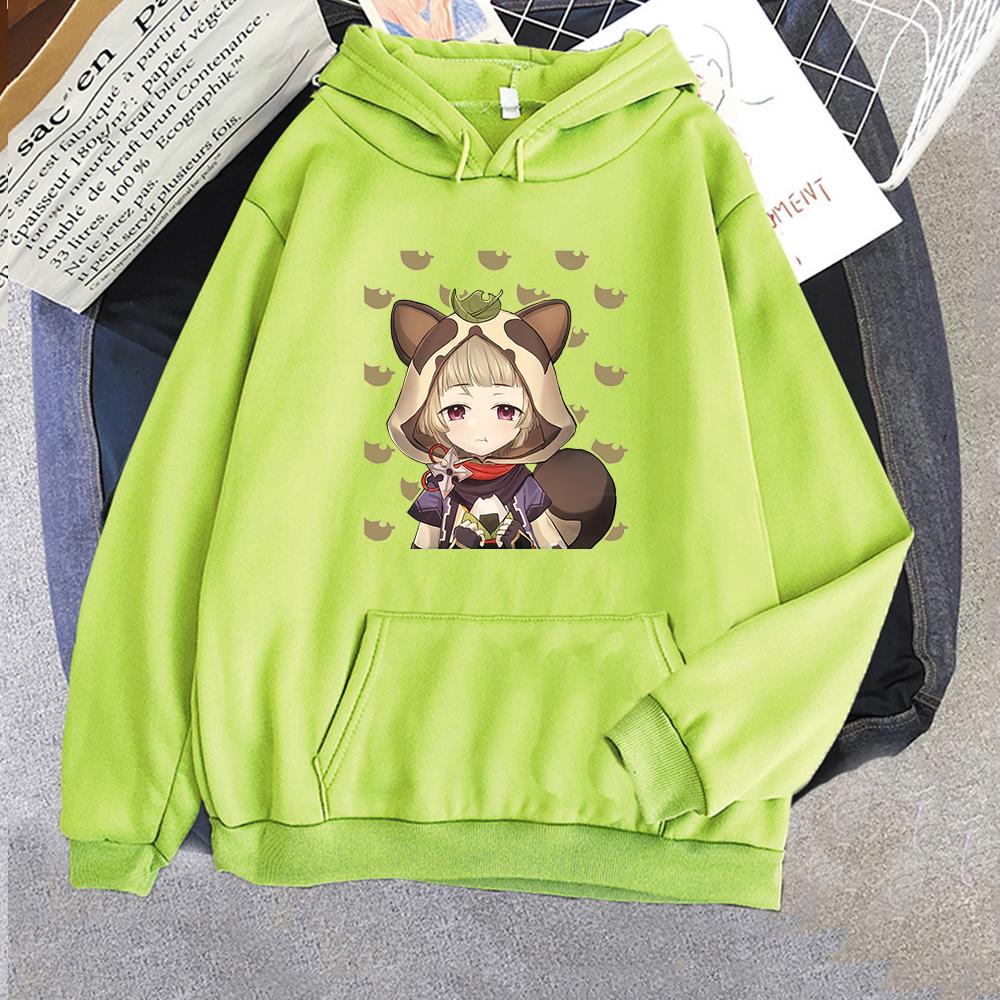 Kawaii Genshin Impact Hanoră Sayu Hanorac grafic Hanorac Wo Unisex Toamnă Iarnă Streetwear Pulover Unisex cu glugă cu mânecă lungă