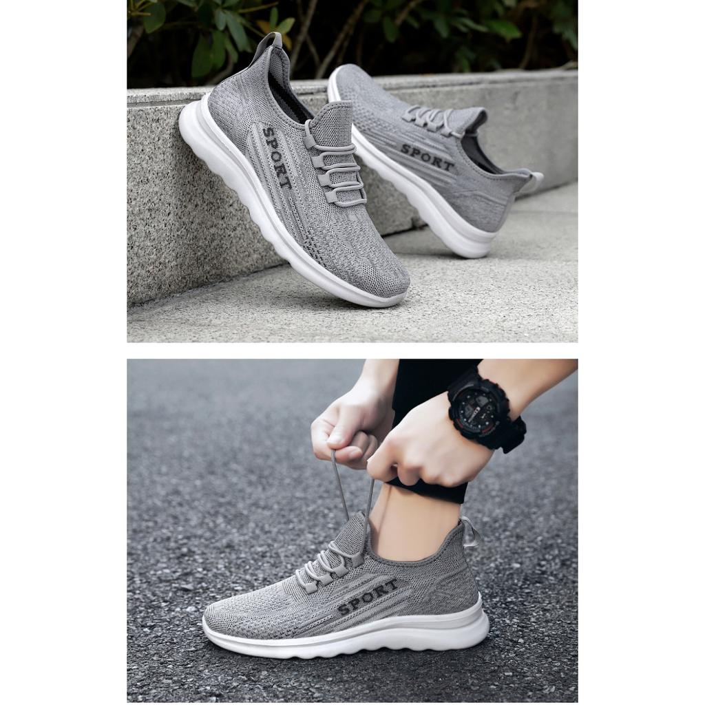 Men's Summer New Flyknit Single Shoes Casual Breathable Sports Shoes