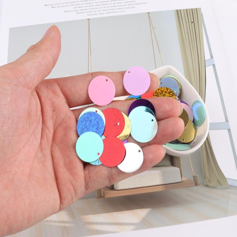 30mm Clear Flat Round Sequins Bulk Pack for Handmade Craft Projects Wedding Sewing Decoration