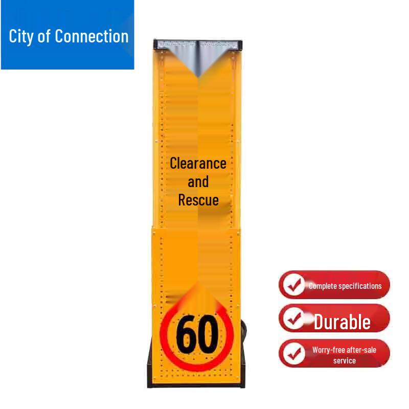 Mobile Retractable Rechargeable Reflective Safety Sign