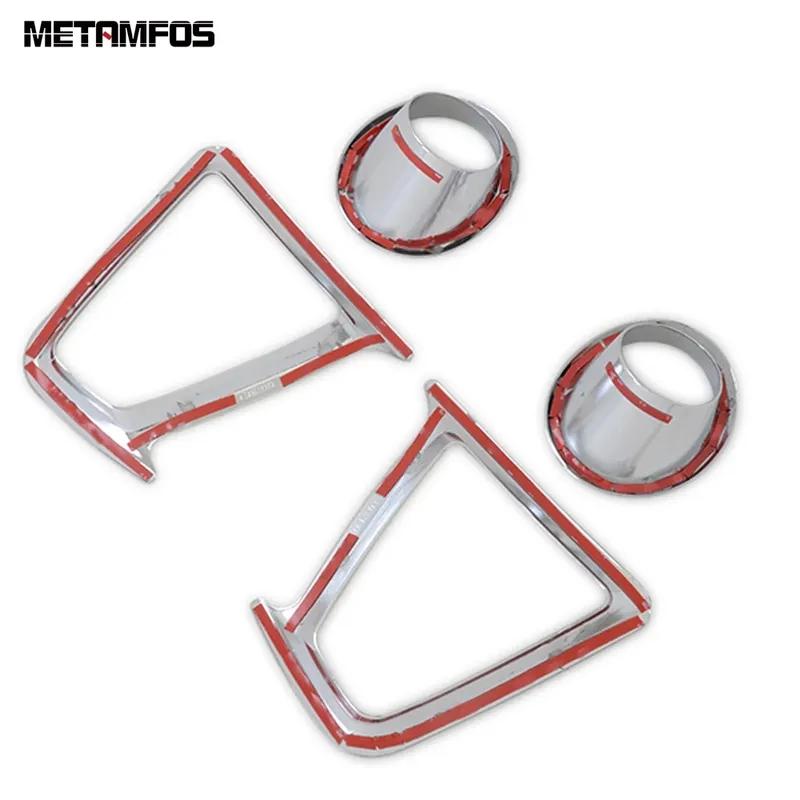 Front Rear Bumper Fog Light Lamp Cover Trim For Honda Fit Jazz 2014 2015 2016 2017 Chrome Foglight Protection Frame Accessories