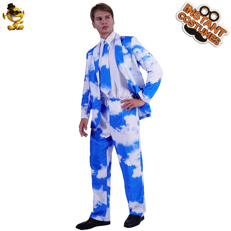 Костюм на Хэллоуин Мужской Синее Небо Белые Облака Цвет Костюма Косплей Костюм One size fits all