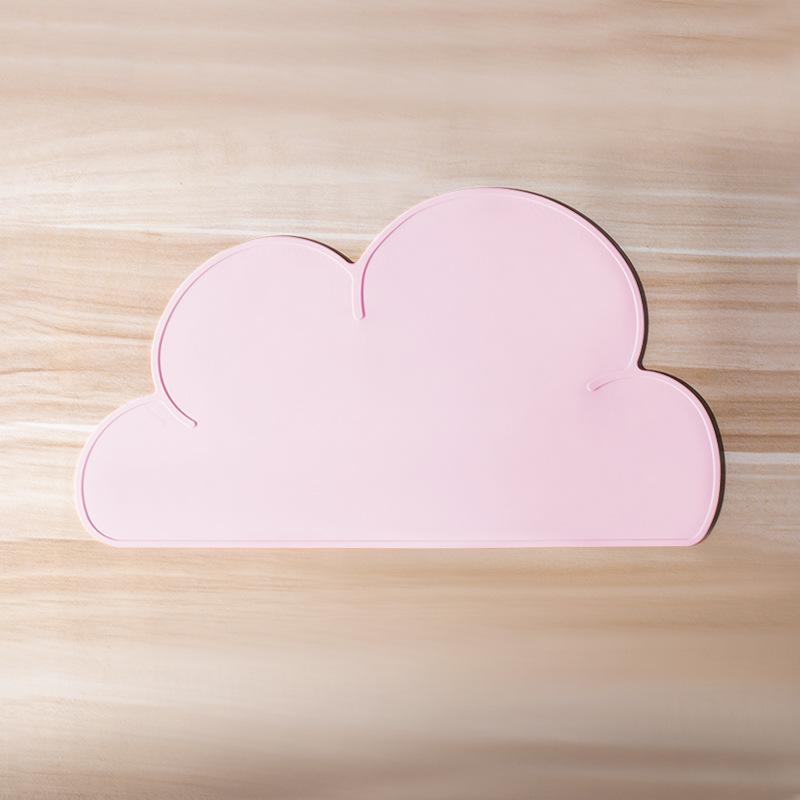1pc Cloud Shape Pet Feeding Mat, Silicone Dog Cat Placemat, Waterproof Non-Slip, Easy to Clean, Pet Bowl Pad for Food & Water