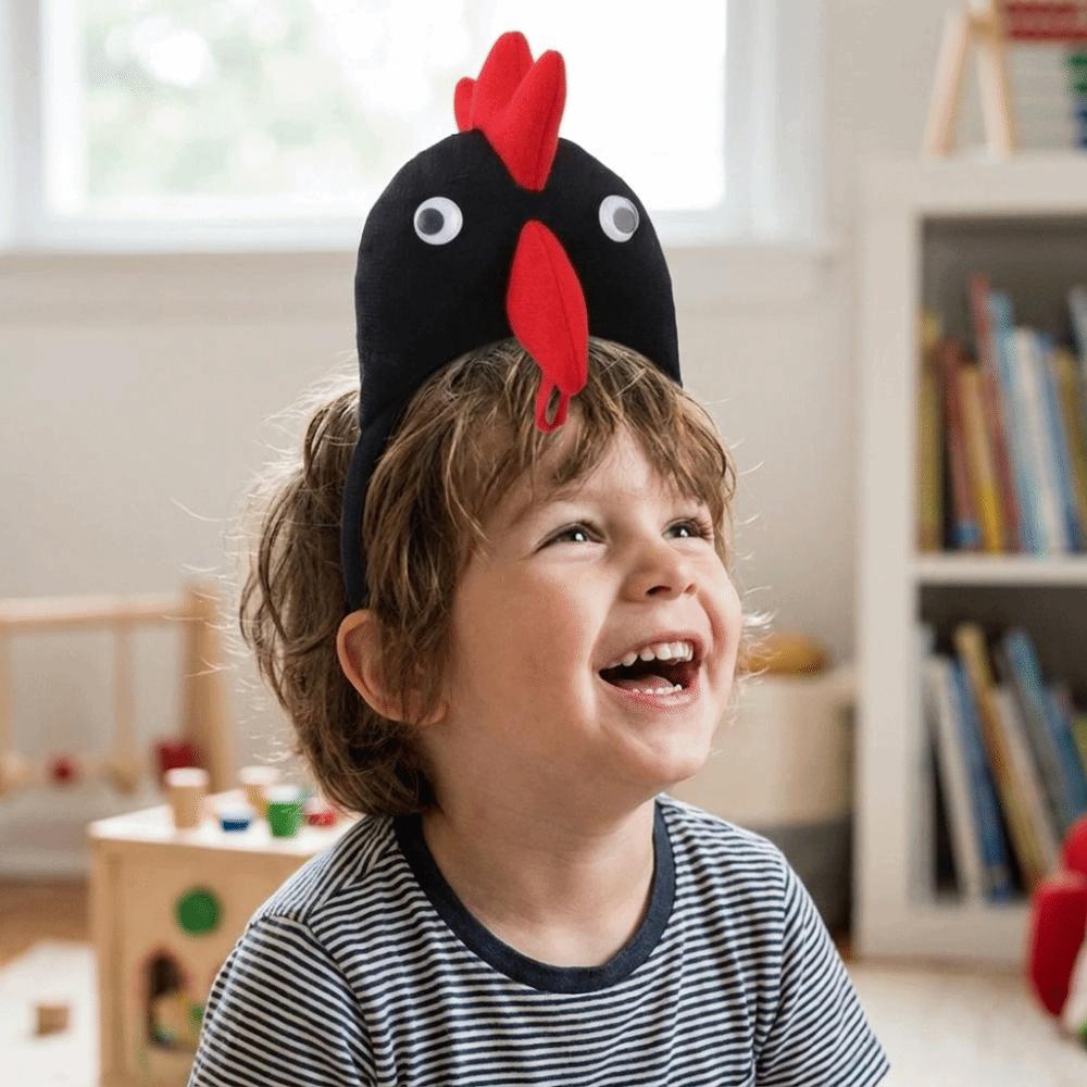 Accessoire de tête Poussin Dessin Animé Bandeau Nouveauté 3D Accessoire de Tête Unique Fête Bandeau Tête de Poulet Festival