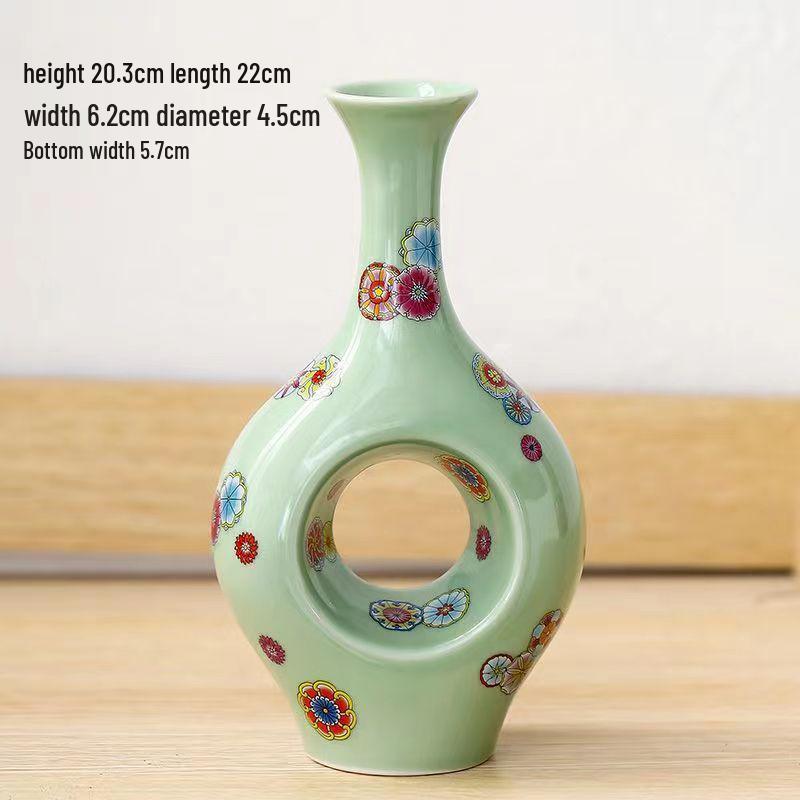Antique Blue and White Chinese Porcelain Vase - European & American Handicraft for Flower Arrangements