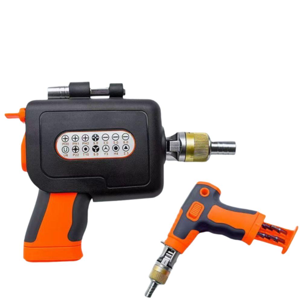 Multiple Bits Ratchet Screwdriver Set Ratchet Mechanism Pistol Grip Screwdriver  Home Use оранжевый