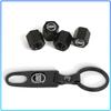 1Set Car Valve Stem Nozzles Tire Valve Cover Anti-Theft Dust Hats Car Keychain  For Volvo XC90 XC60 XC70 XC40 V90 V60 V40 C70 C30 S80