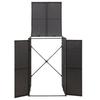 VidaXL Bin Shelter Black 70x80x117 Cm Woven Resin 319860