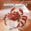 Blocos de Construção de Animais Marinhos Brinquedos de Quebra-Cabeça para Jovens Caranguejo Encaixável Lagosta Tubarão Tartaruga Estrela-do-Mar Baleia Modelo de Brinquedos para Estudantes
