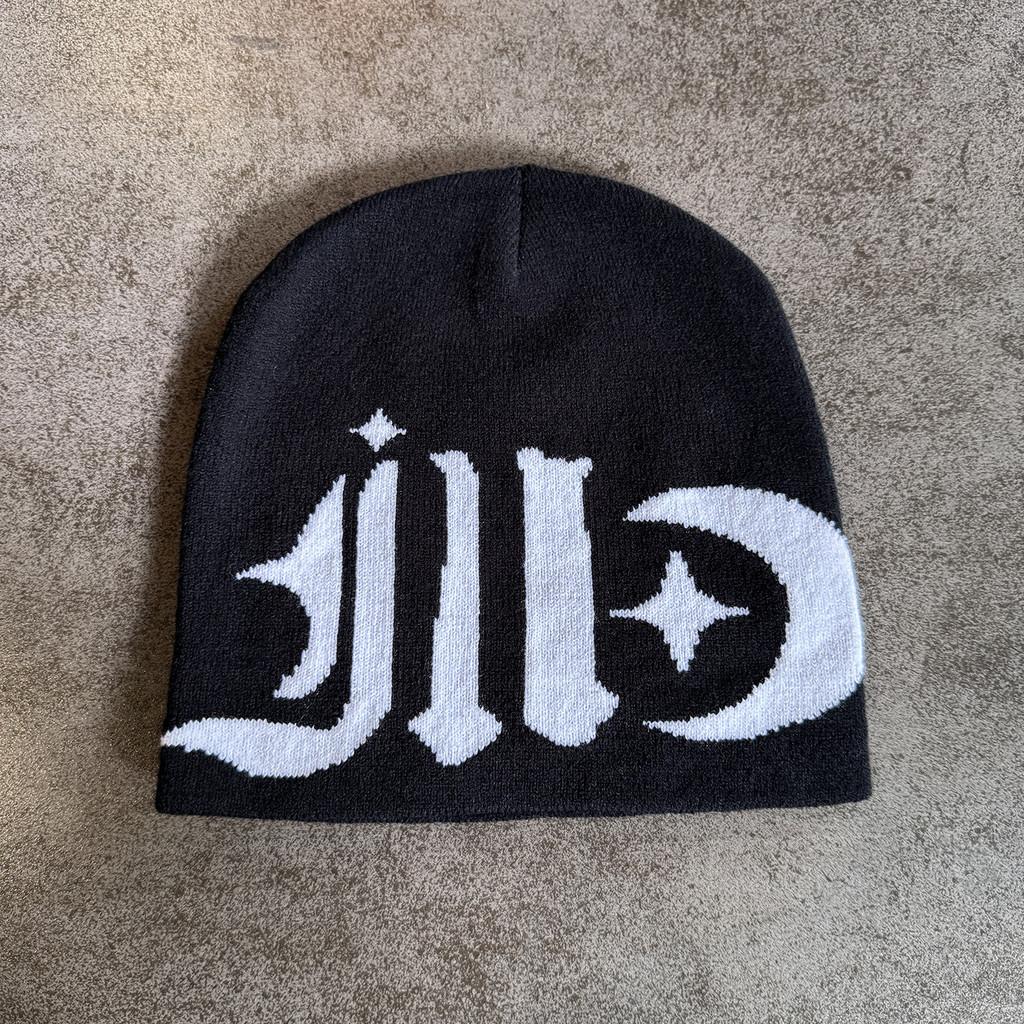 Style Moon Street Star Pattern Neutral Knitted Hat For Autumn Winter And