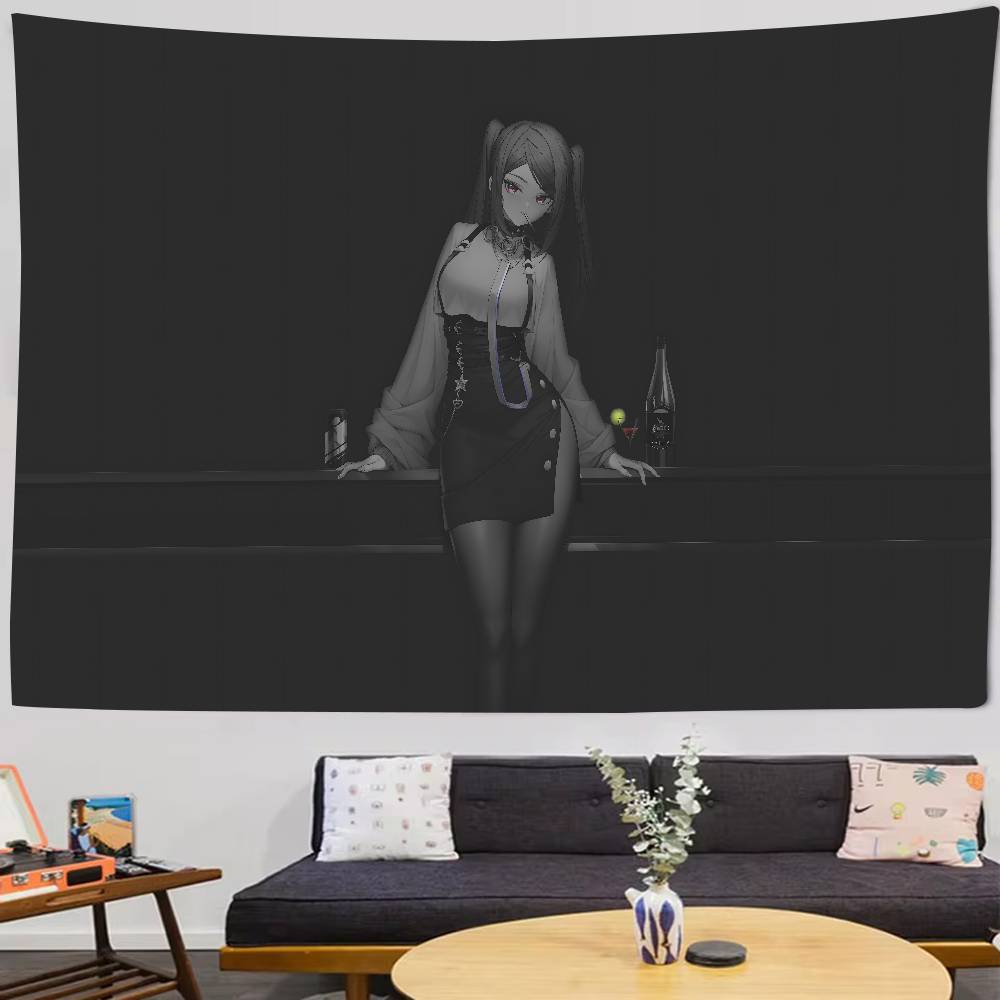 Hot Cool Game Va-11 Hall-A Tapestry Decoration Bedroom Dormitory Background Cloth Holiday Home Party Living Room Club Tapestry