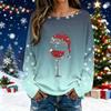 Vánoční mikiny pro ženy Pletený svetr Roztomilá košile Podzimní svetry s výstřihem