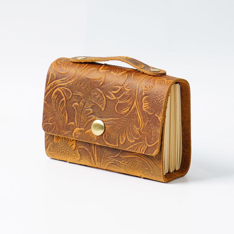 Compact Retro Pocket Notepad with Thick Blank Kraft Paper