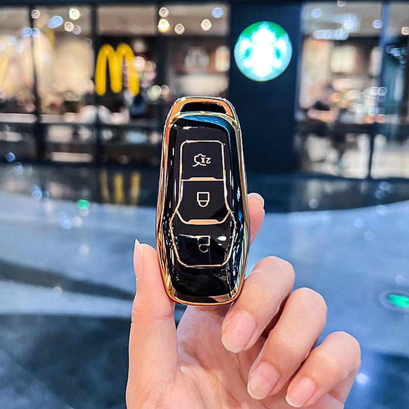 Key Cover for Ford Edge 15-17, Mondeo, Kuga, Focus - Stylish Car Key Shell for Women