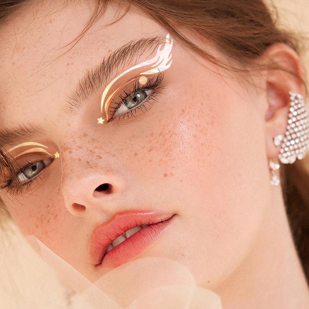 Evropský a americký oční make-up tetovací samolepky vodotěsné simulační make-up oční samolepky na obličej Q6J6