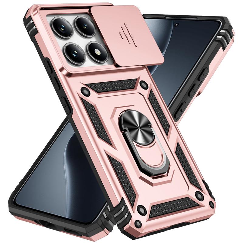 Military Armor Slide Camera Case For Xiaomi 15T Pro 14T 13T 12T 11T 13 12 11 Lite 5G 17 Pro Max Magnetic Ring Holder Phone Cover