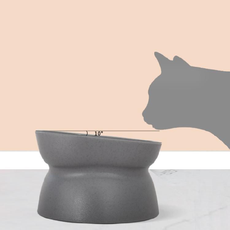 Raised Cats Food Bowls Plastic Cats Dish for Food or Water Tilted Feeding