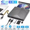 5-In-1 Usb 3.0 Type-C External Dvd Rw Cd Drive Burner Reader Player Optical Drive External For Pc Laptop Windows 11 10