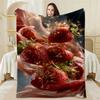 Süße Elemente und fließender Glanz Bedruckte Flanelldecke geeignet für alle Jahreszeiten geeignet für Wohnzimmer Büro Sofa Reisen