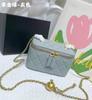 Rhombus chain bag 2024 new sheepskin box bag genuine leather women's bag mini lipstick bag shoulder messenger bag