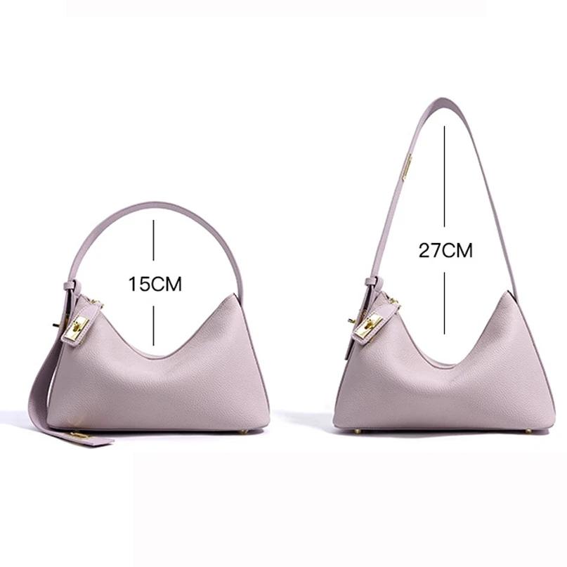 Spring Togo Cowhide Genuine Leather Women's Pillow Bag Niche Design Underarm Shoulder Handbag Fashion Daily Commute Bag