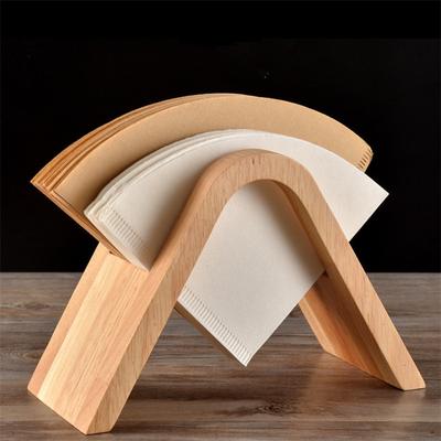 Bamboo Coffee Filter Holder – V60 Paper Dispenser for Home & Barista Use
