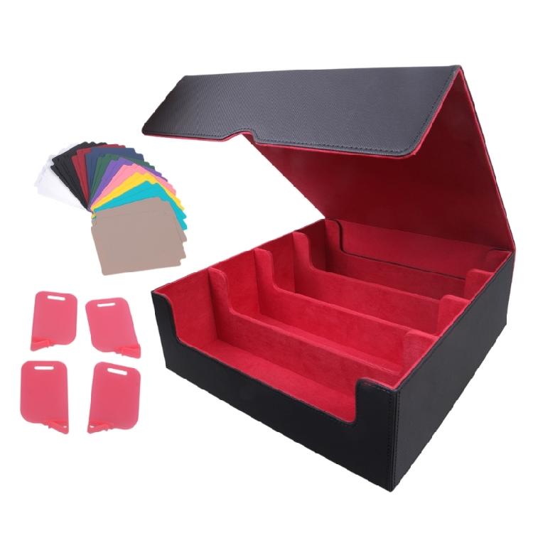 Trading Card Storage Box PU Leather Dustproof Container Gaming Card Holder Large Capacity Card Organizers Enduring