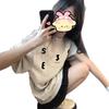 American retro short-sleeved t-shirt women's spring summer new lazy wind half-sleeved cotton t-shirt large size loose top tide