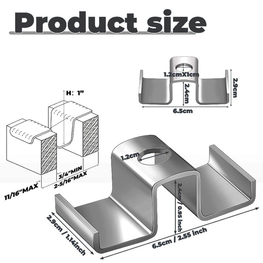 20/50 Pcs Saddle Clips For Grating Bar Grating Saddle Clips For Fixing Screw Fixing Fastener For Securing Installations Drainage