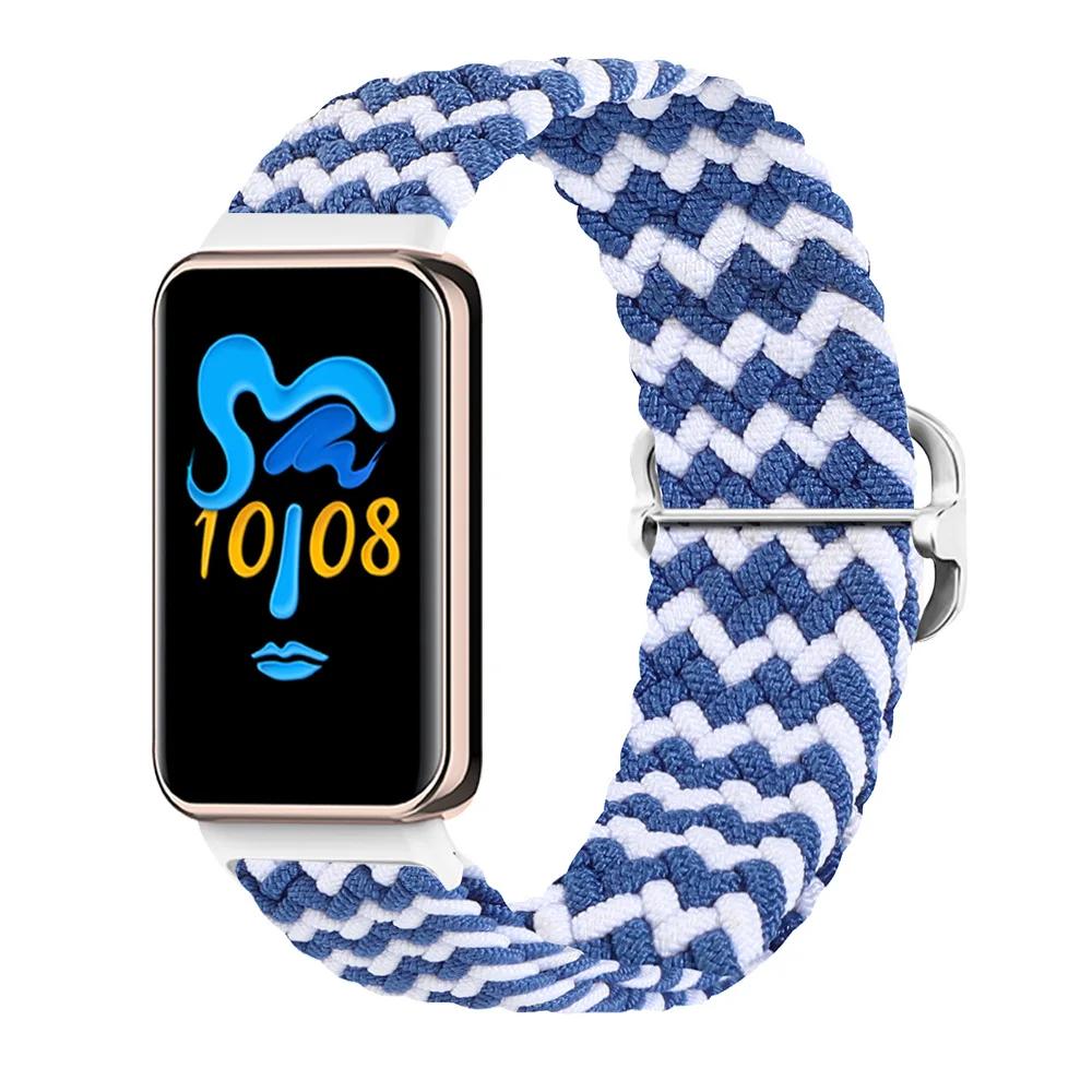 Elastic Nylon Solo Strap for Honor Band 9 Bracelet Women Men Loop Braided Wristband With Metal Clasp for Honor Band 10 Correa