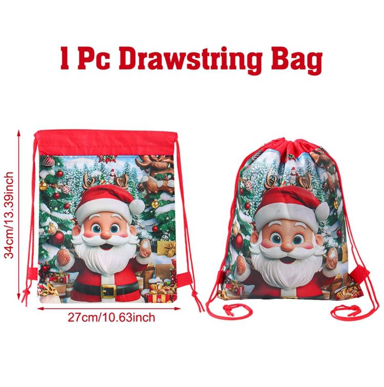 

Christmas Drawstring Gifts Bag Christmas Decoration for Home 2025 Pendant Xmas Packaging Bag Navidad Natal New Year Gift 2026 as shown&Other