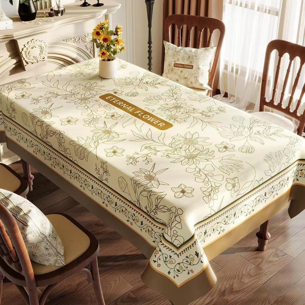 American Style Vintage Table Runner with Floral Jacquard Weave for Coffee Table Living Room Home Decoration Outdoor Picnic Mat